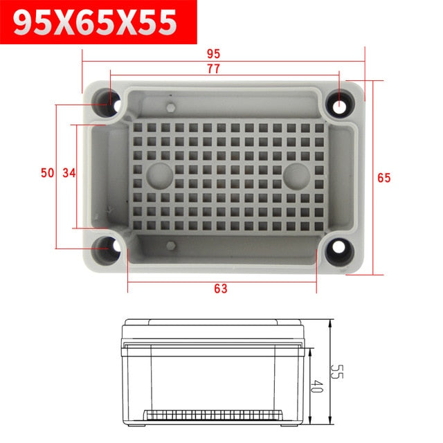 Waterproof Plastic Enclosure Box Electronic ip67 Project Instrument Case Electrical Project Box ABS Outdoor Junction Box Housing