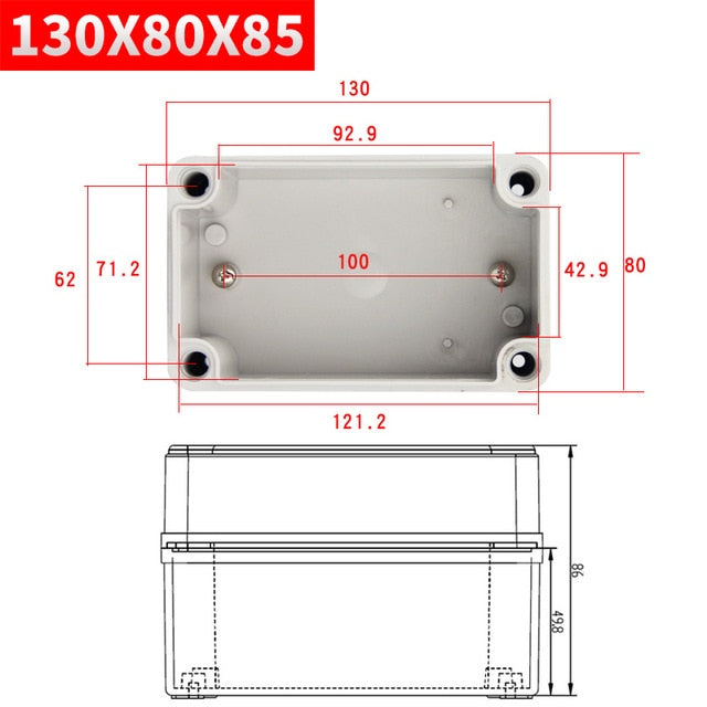 Waterproof Plastic Enclosure Box Electronic ip67 Project Instrument Case Electrical Project Box ABS Outdoor Junction Box Housing